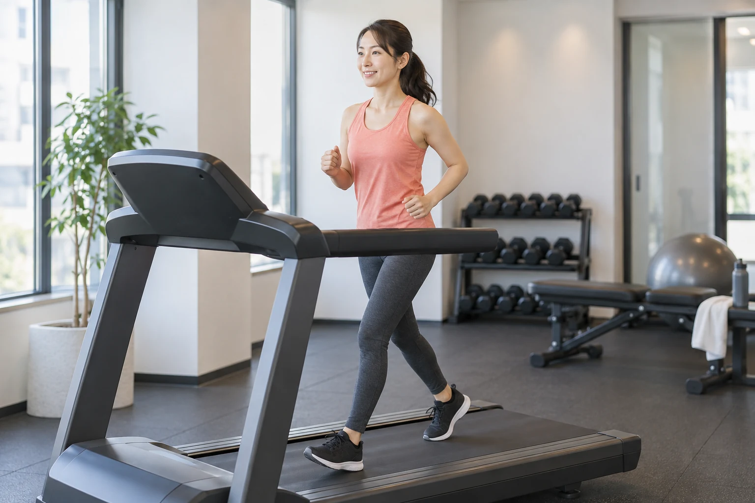 目的に合った有酸素トレーニングに取り組む女性のイメージ